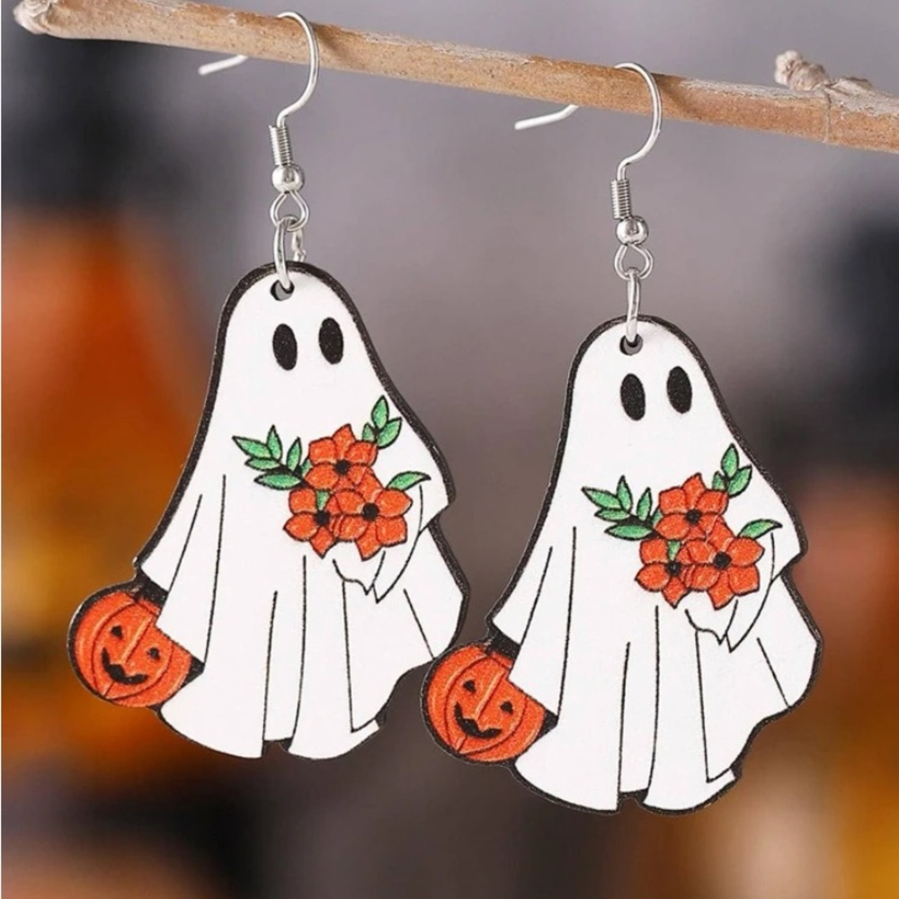 Adorable Flower Ghost Earrings
